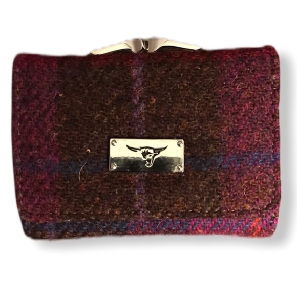 harris tweed clasp purse